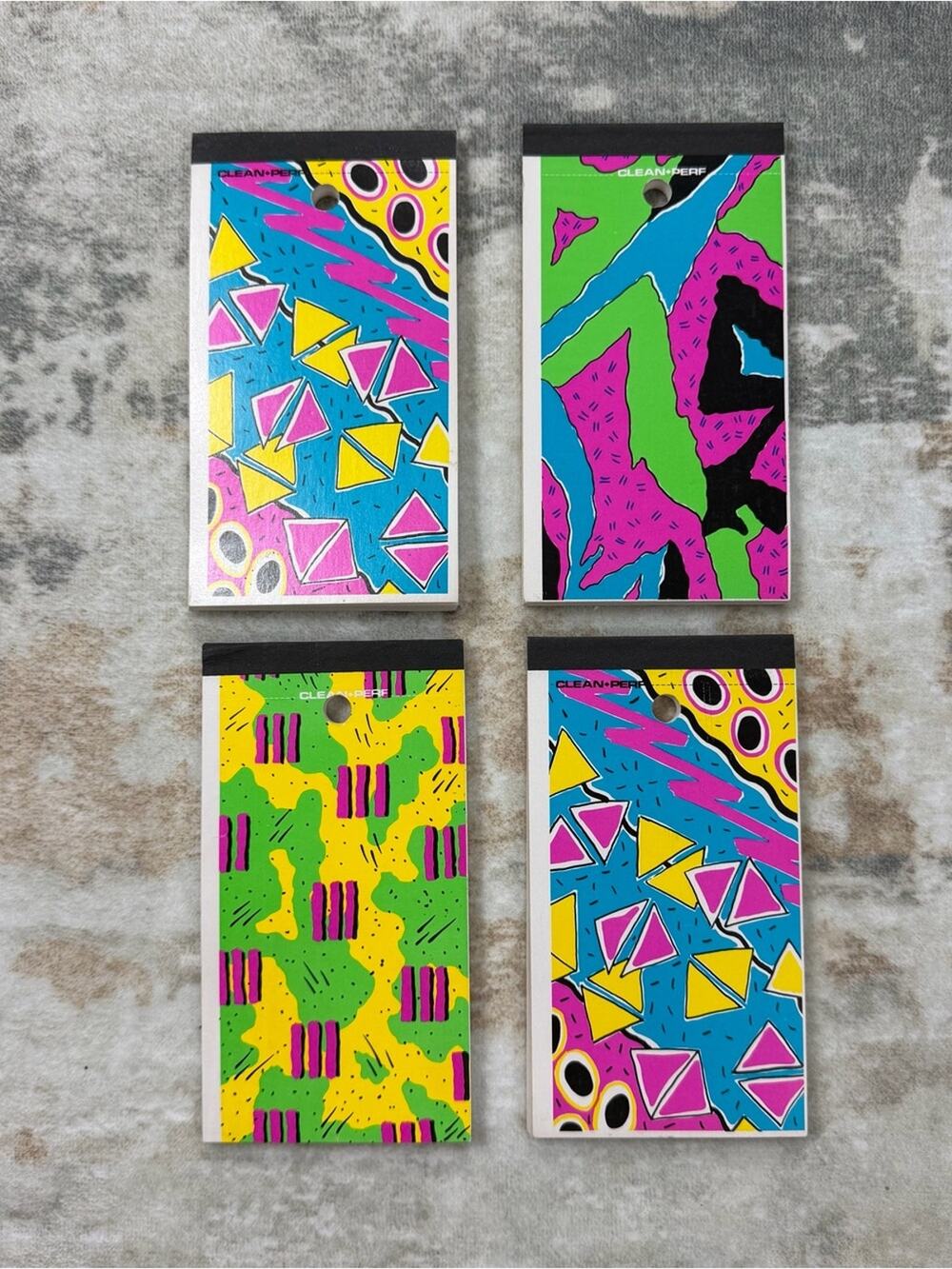 NOS 1990s vintage Signature Collection clean-perf note pads 3”x5.5” set of 4